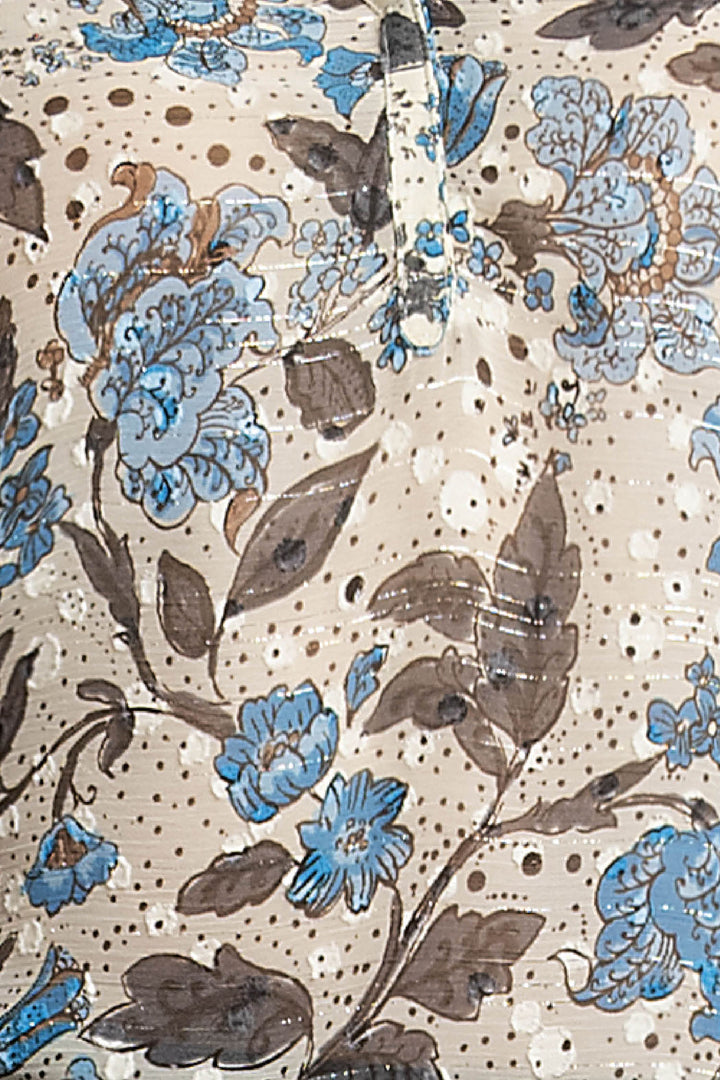 Blusa De Manga Larga Con Estampado De Flores