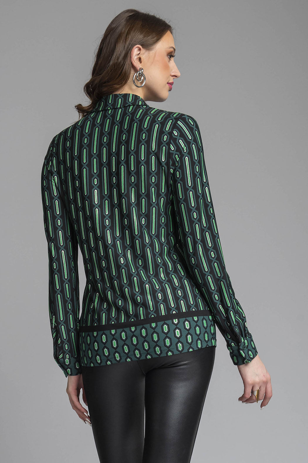 Blusa Camisera Manga Larga Estampada