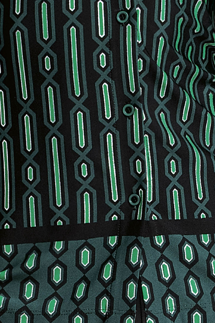 Blusa Camisera Manga Larga Estampada