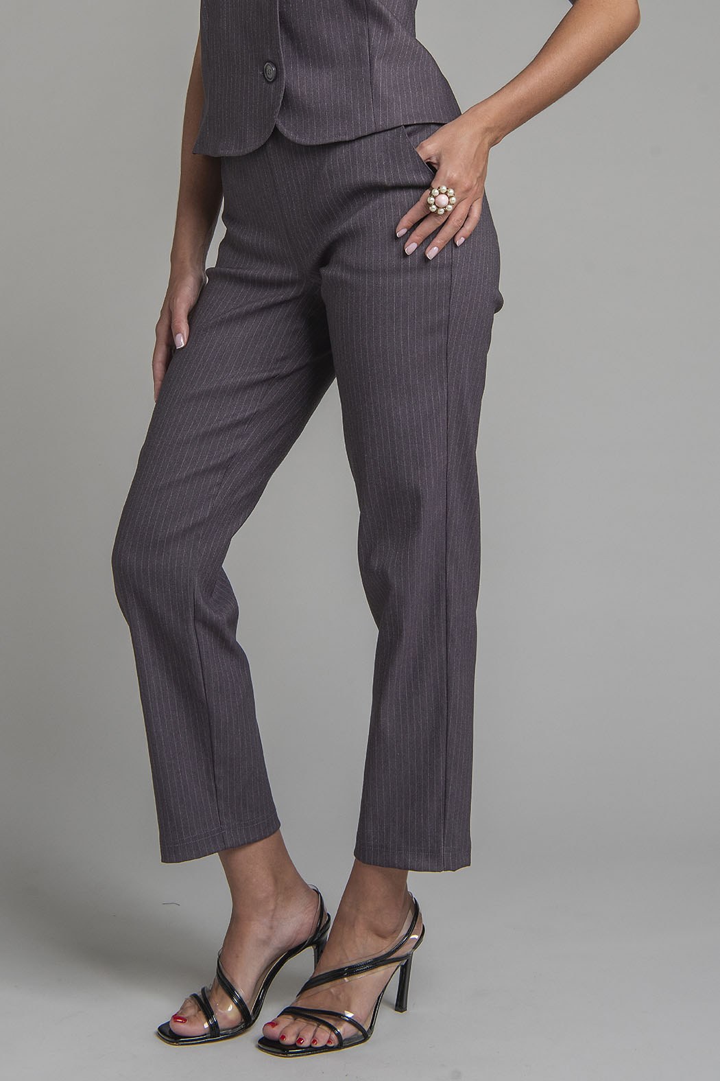 Pantalon Con Estampado De Rayas