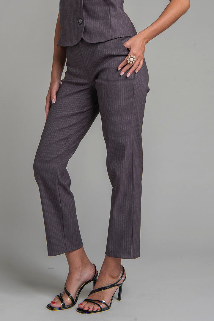 Pantalon Con Estampado De Rayas