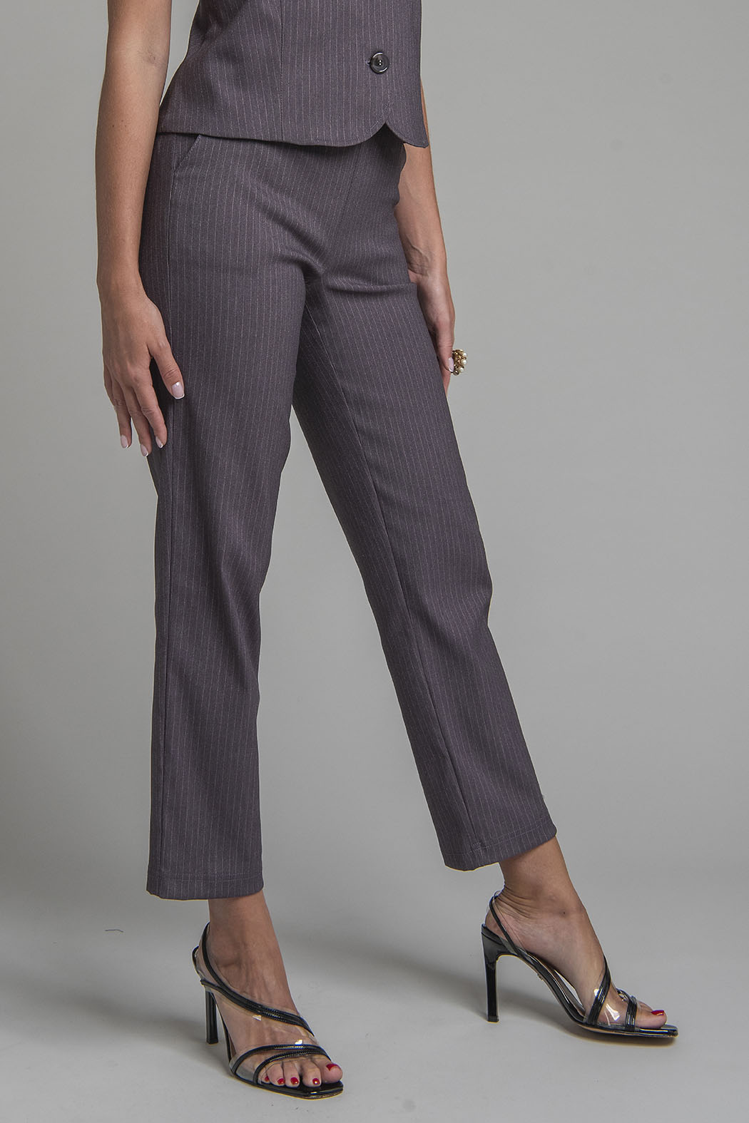 Pantalon Con Estampado De Rayas