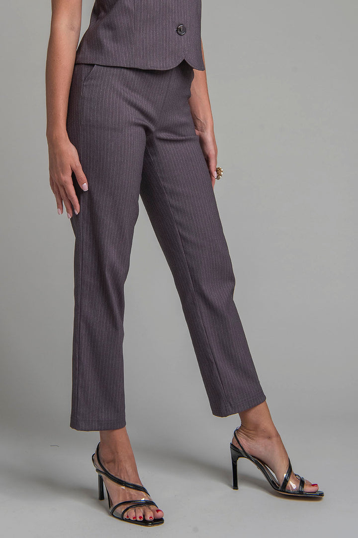 Pantalon Con Estampado De Rayas