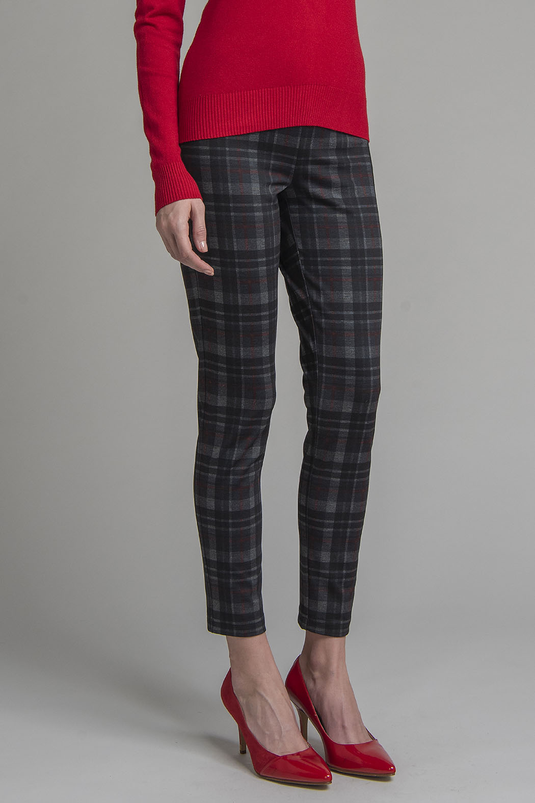 Pantalon Estampado De Cuadros