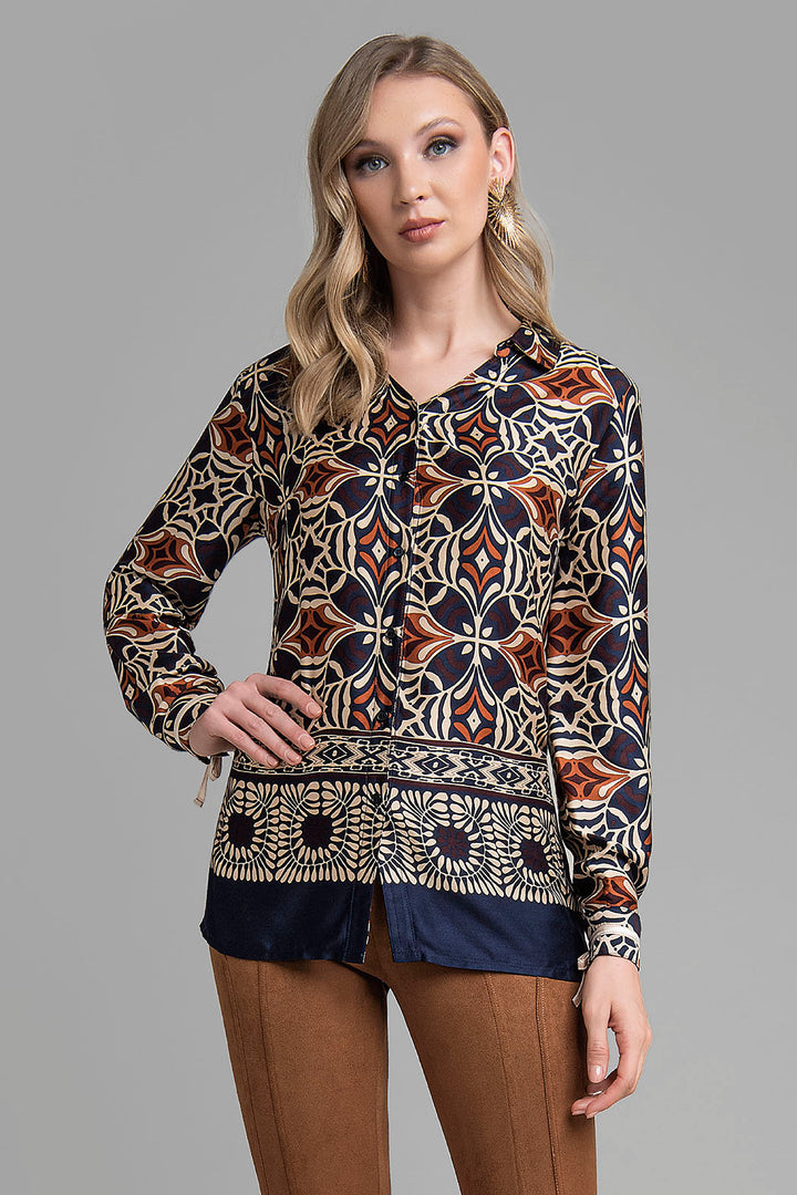 Blusa De Manga Larga Estampada
