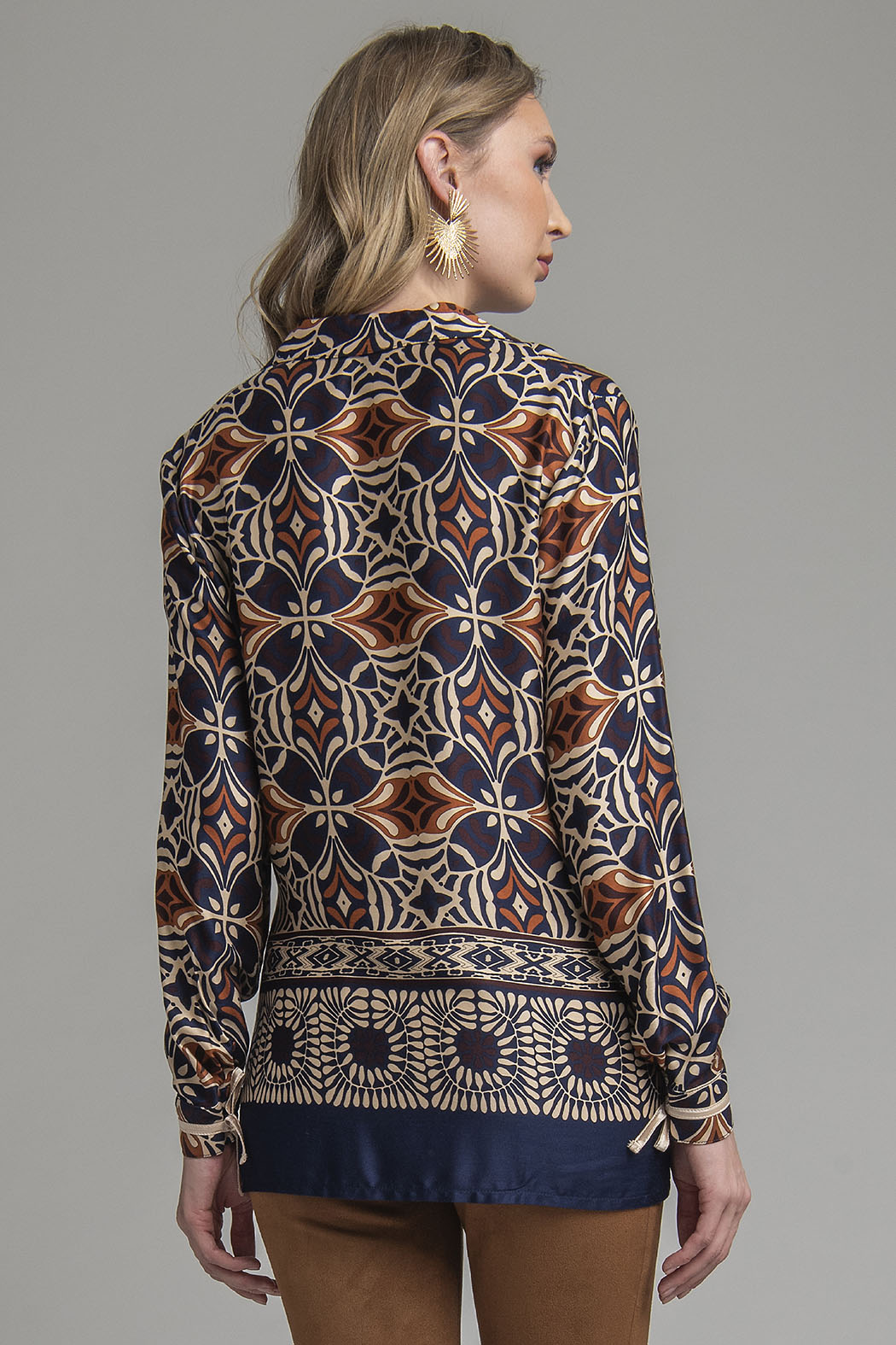 Blusa De Manga Larga Estampada