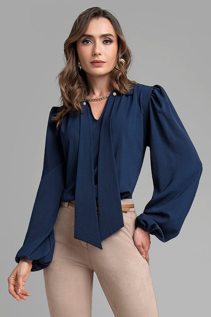 Blusa Lisa De Manga Larga