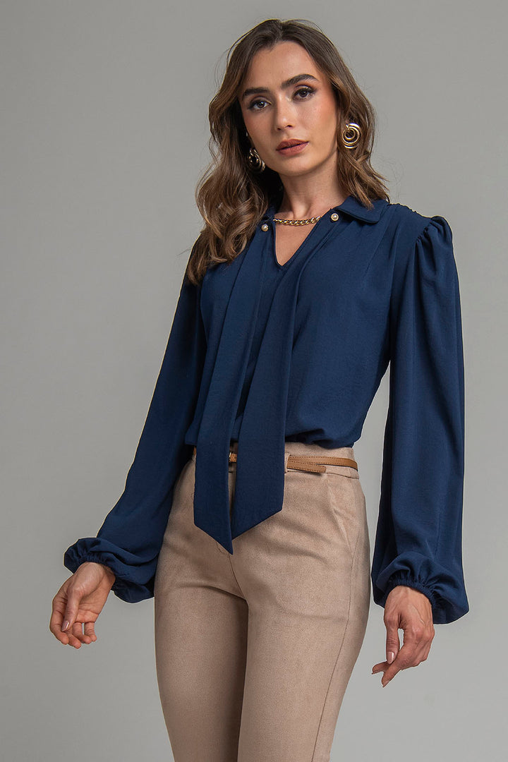 Blusa Lisa De Manga Larga