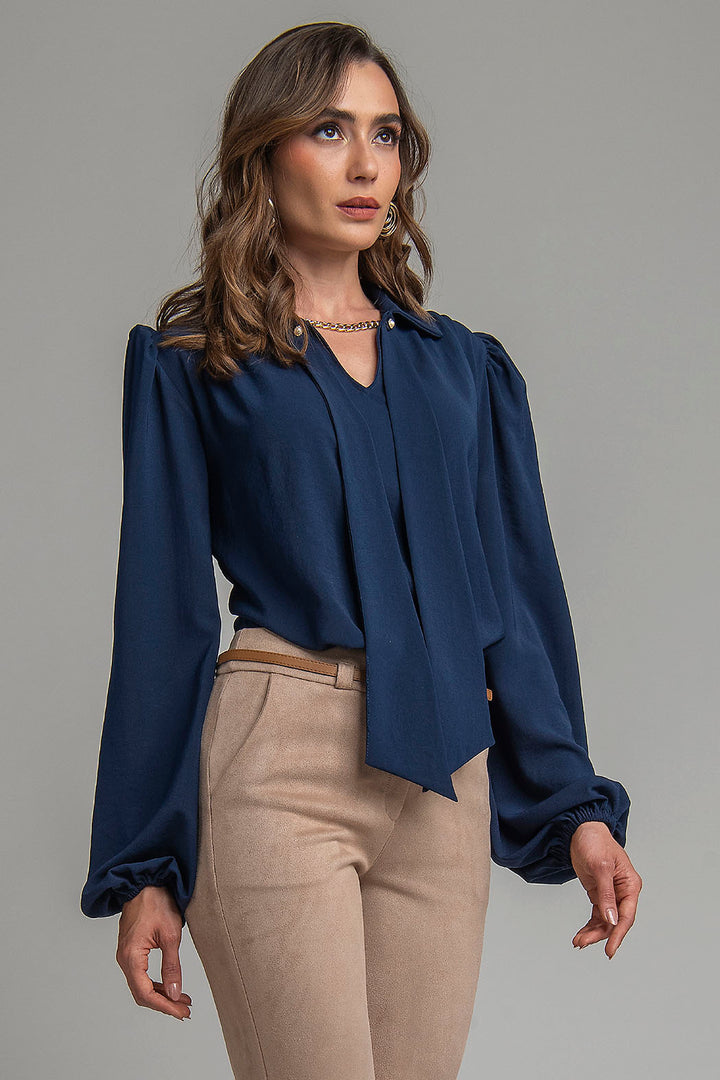Blusa Lisa De Manga Larga
