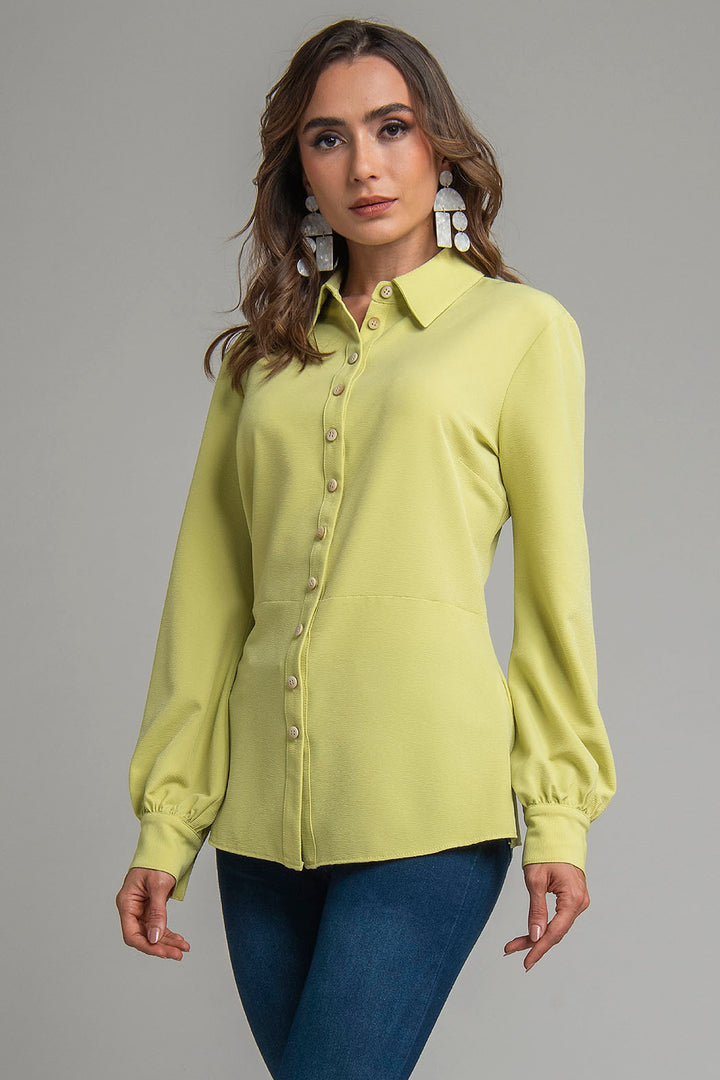 Blusa De Manga Larga Lisa