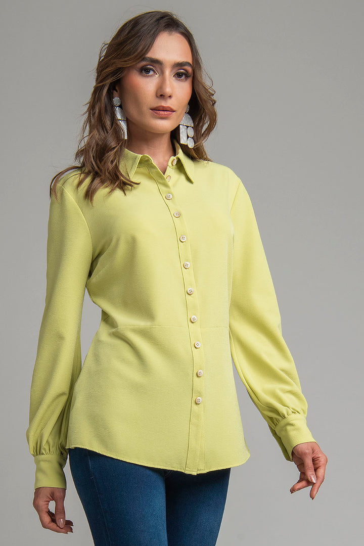 Blusa De Manga Larga Lisa