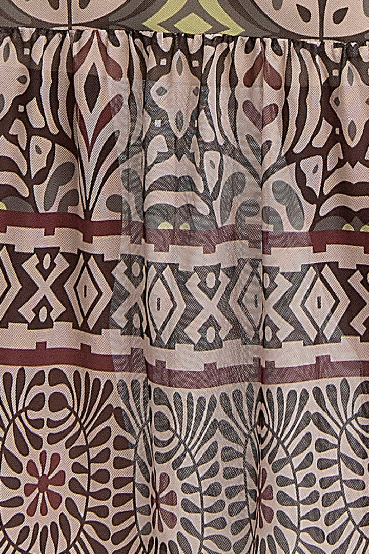 Vestido Estampado De Manga Larga