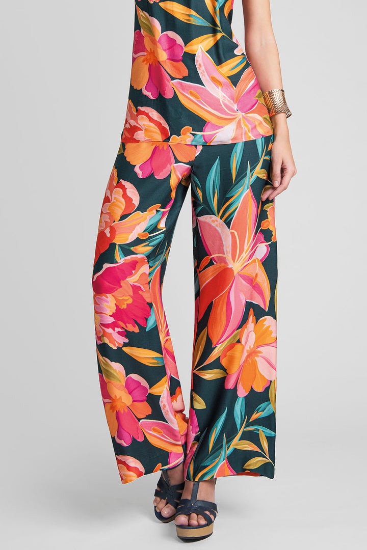 Pantalon Con Estampado Floral