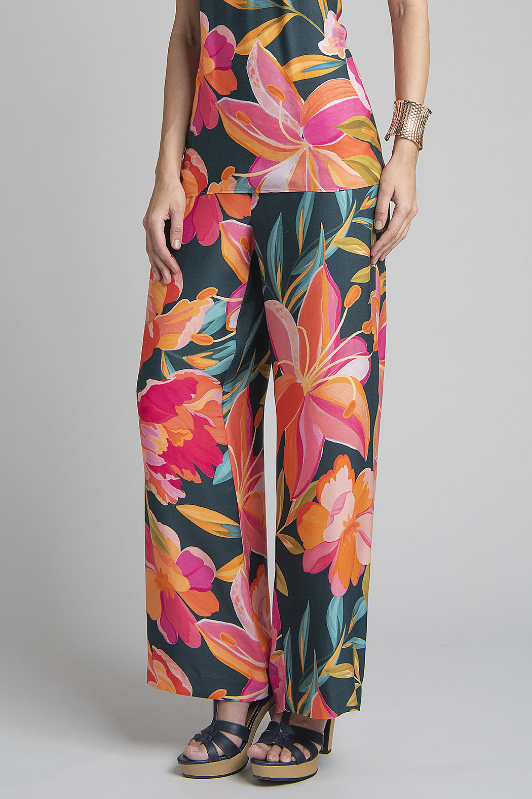 Pantalon Con Estampado Floral