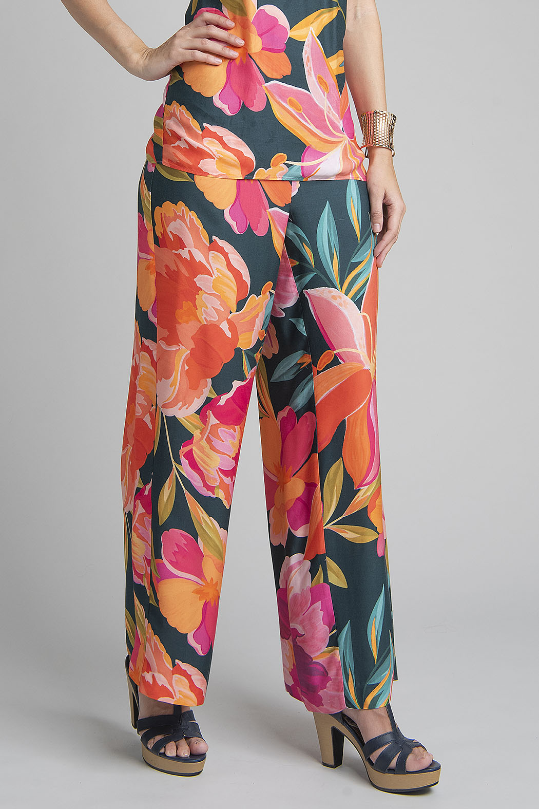 Pantalon Con Estampado Floral