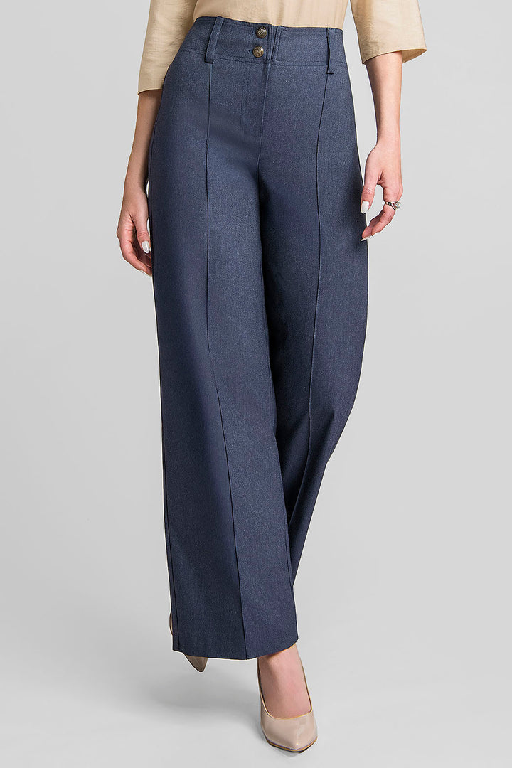 Pantalon Corte Amplio Con Pinzas