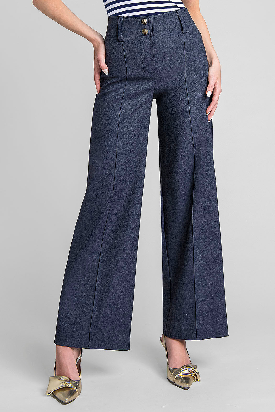 Pantalon Corte Amplio Con Pinzas