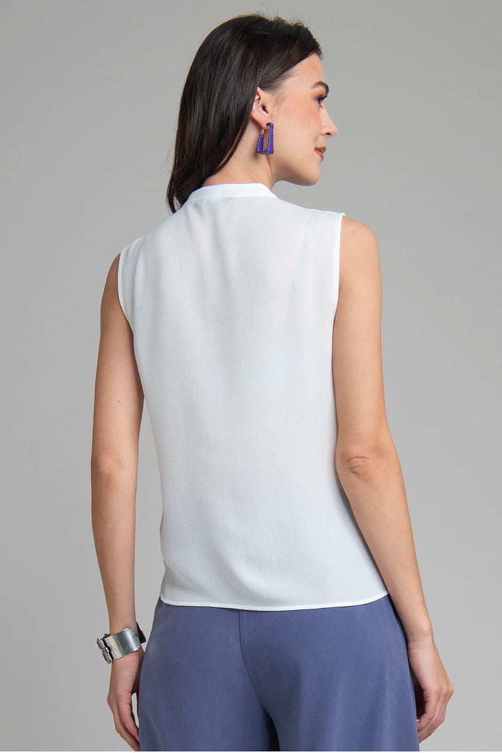 Blusa Sin Mangas Con Botones Al Frente