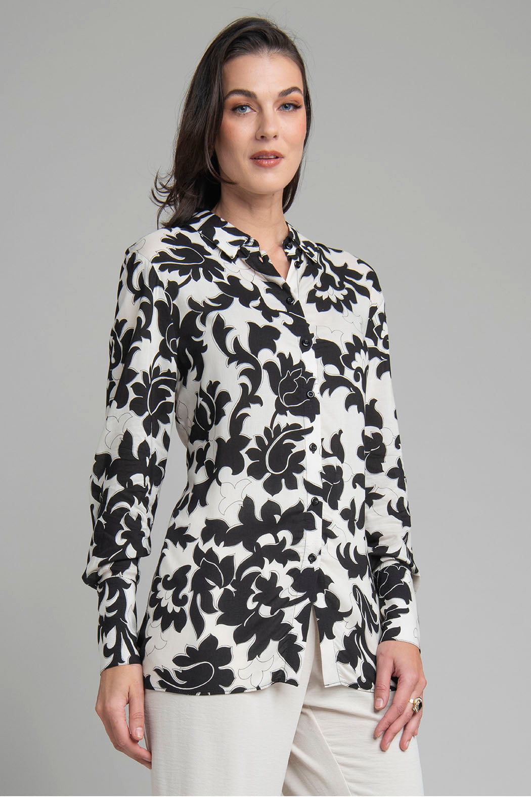 Blusa Camisera Estampada