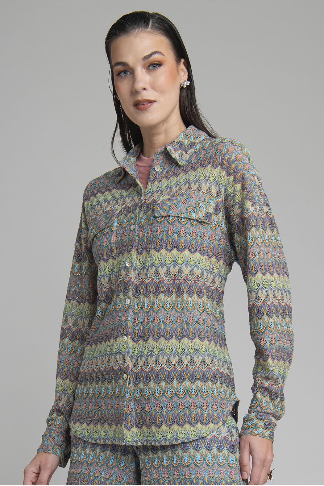 Blusa Camisera Estampada
