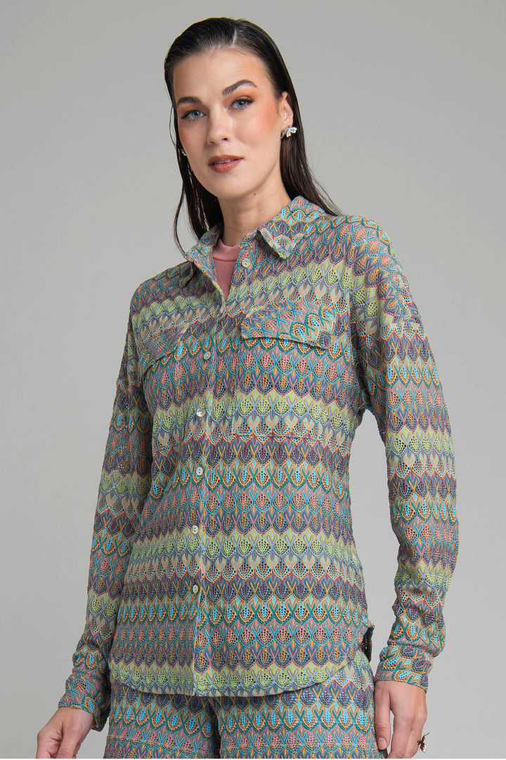 Blusa Camisera Estampada