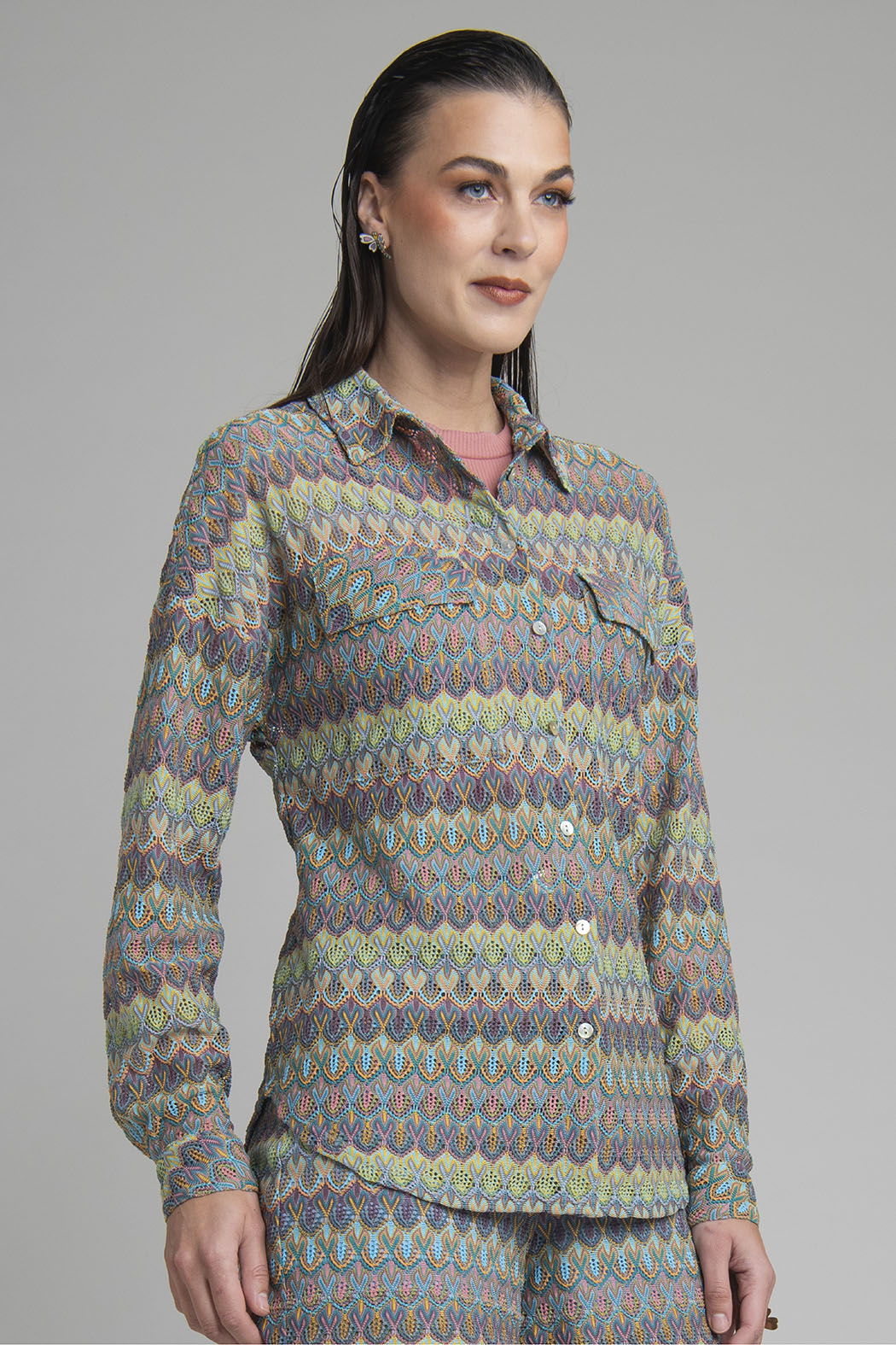Blusa Camisera Estampada