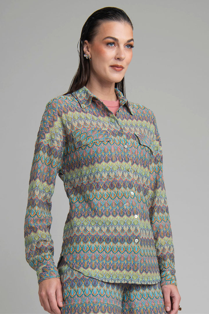 Blusa Camisera Estampada