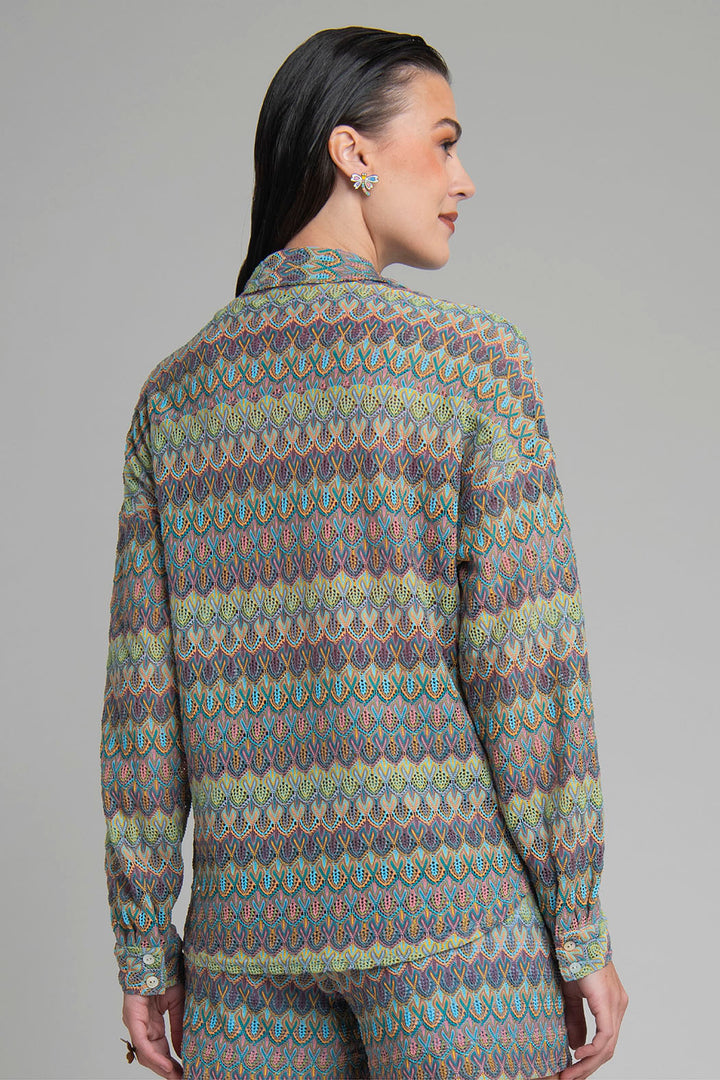 Blusa Camisera Estampada