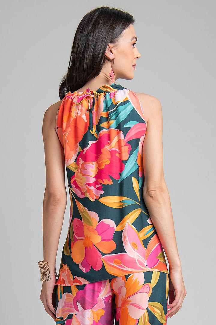 Blusa Halter Con Estampado Floral