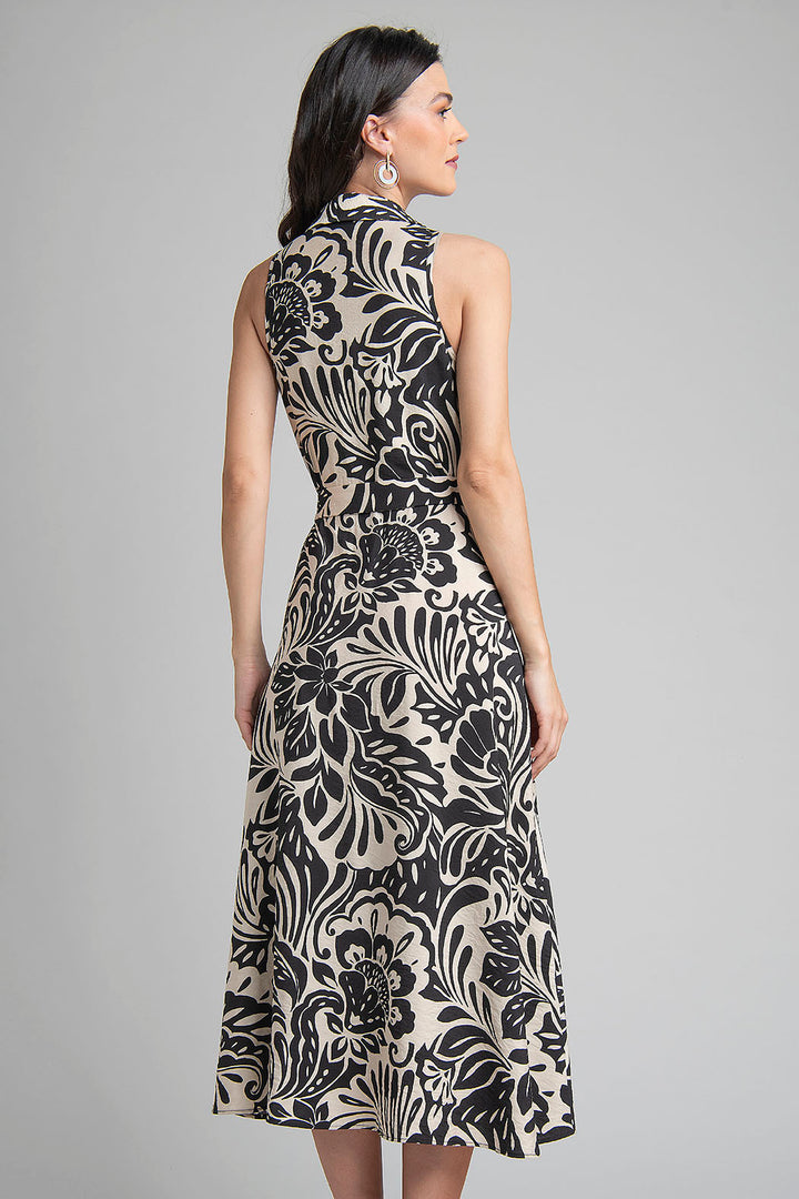 Vestido Estampado Sin Mangas