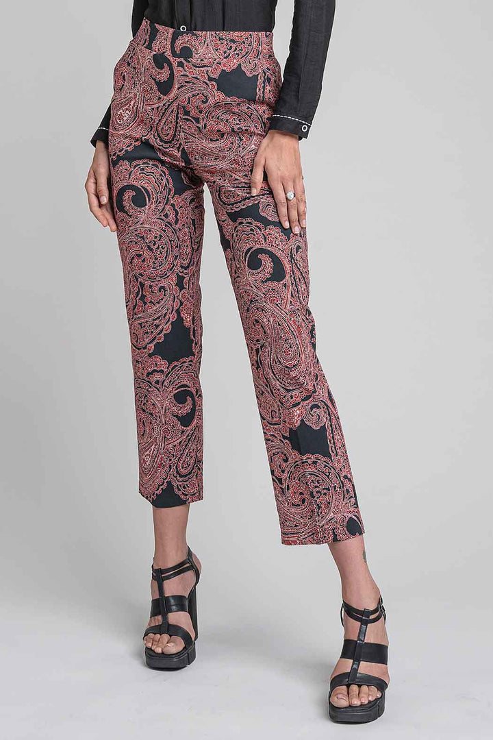 Pantalon Estampado Corte Recto