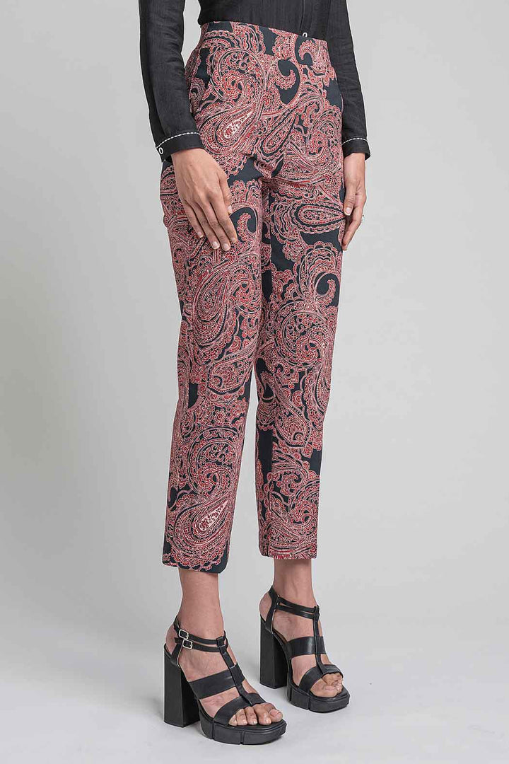 Pantalon Estampado Corte Recto