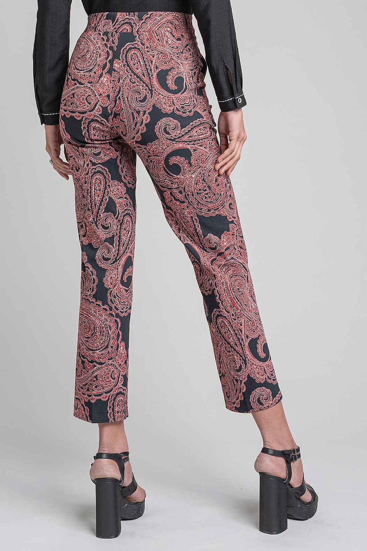 Pantalon Estampado Corte Recto