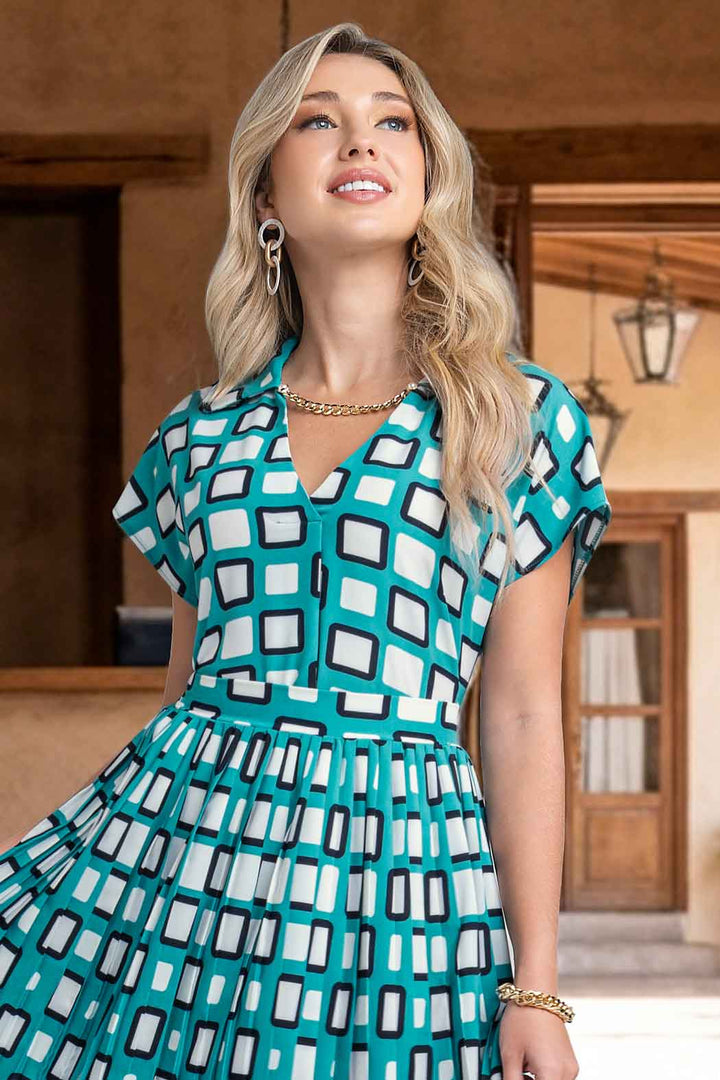 Blusa Estampada Con Manga Corta