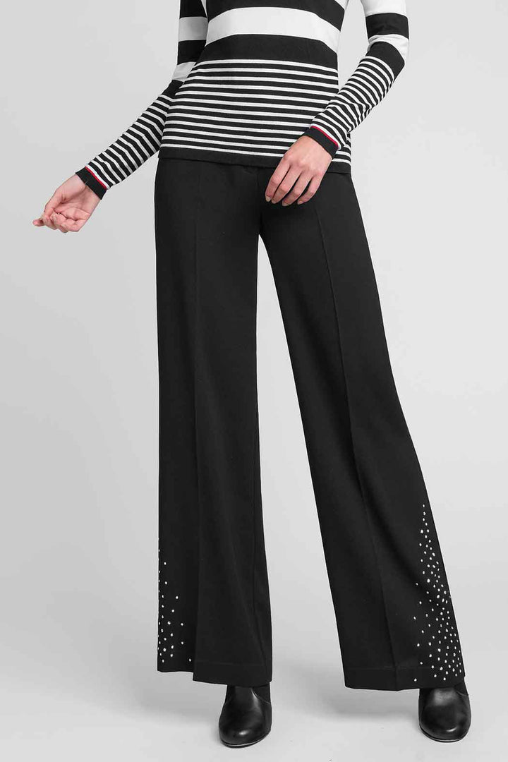 Pantalon Corte Recto Con Brillos