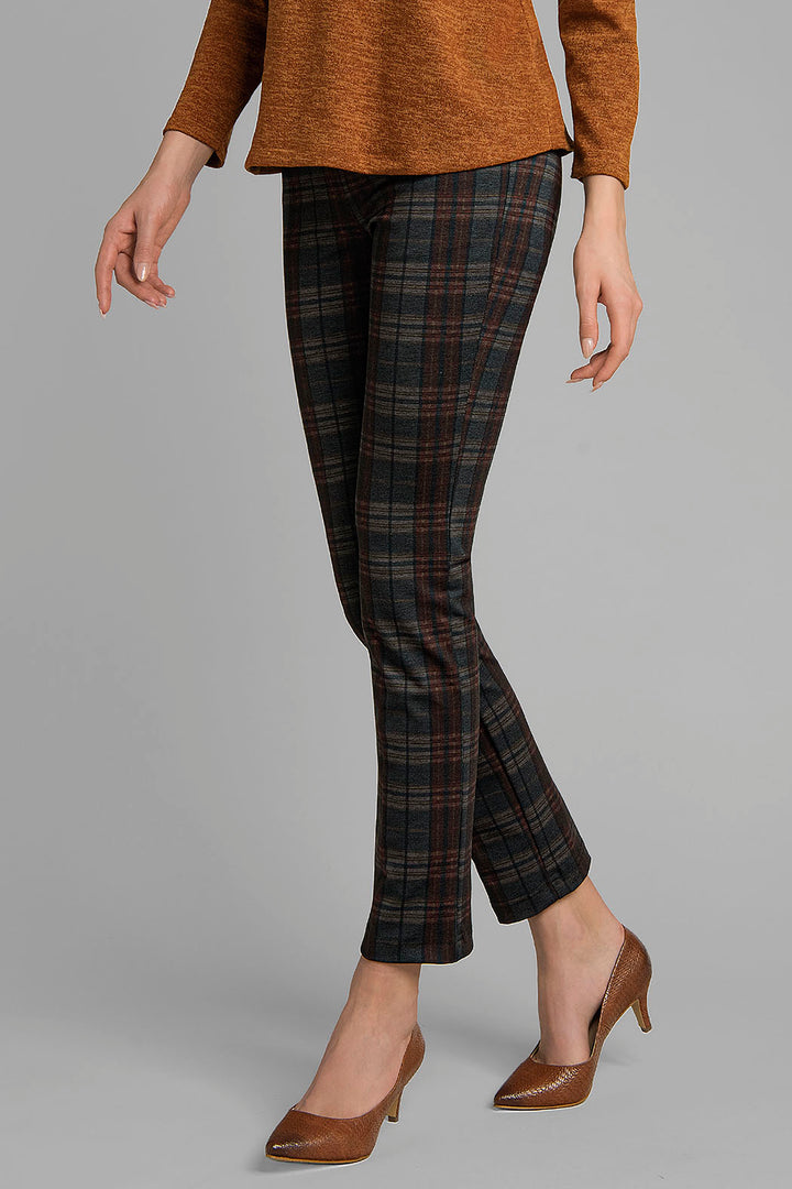 Pantalon Con Estampado De Cuadros