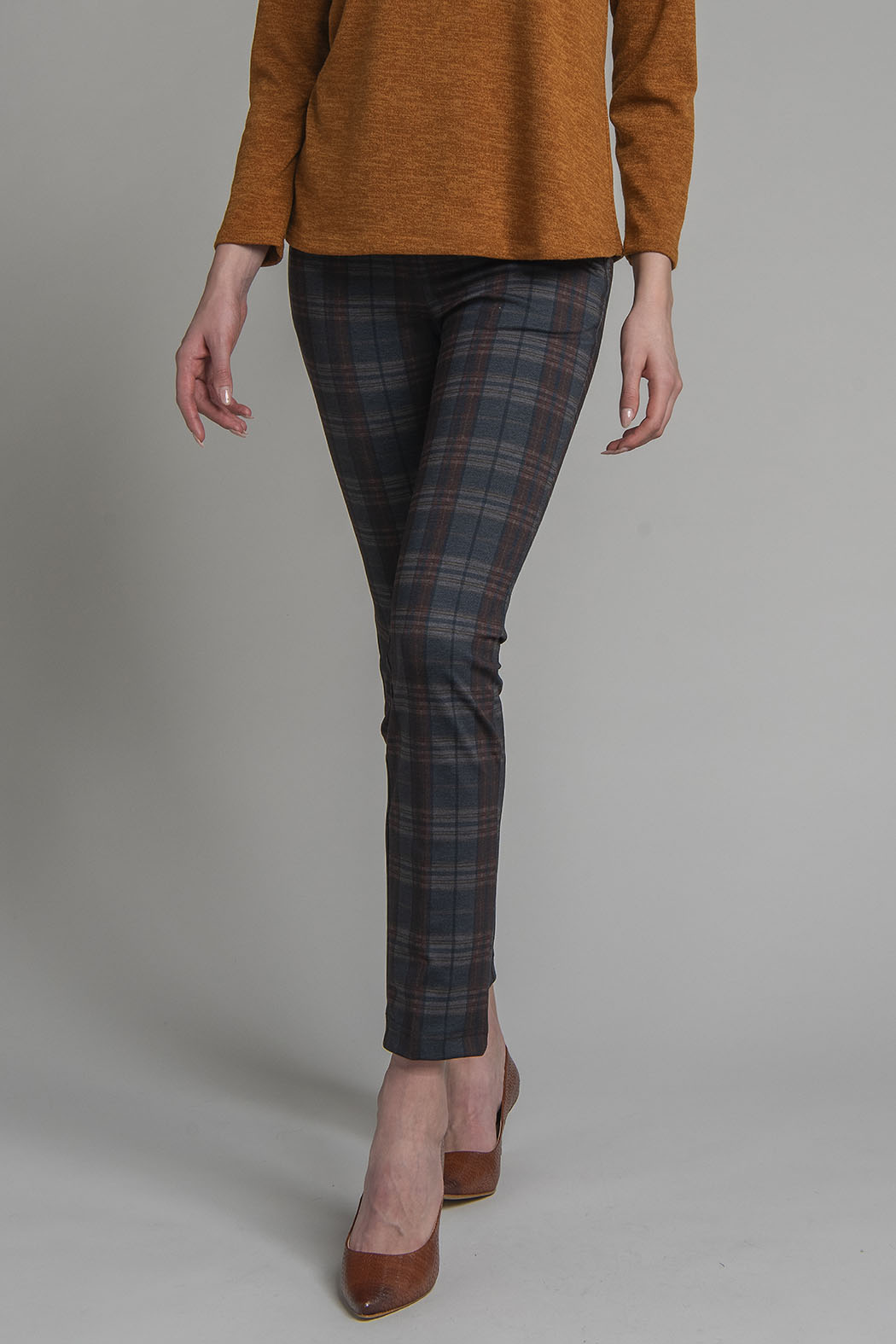 Pantalon Con Estampado De Cuadros