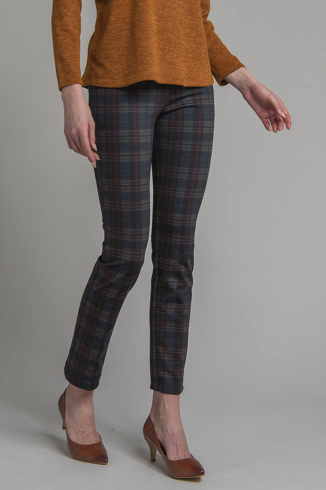 Pantalon Con Estampado De Cuadros