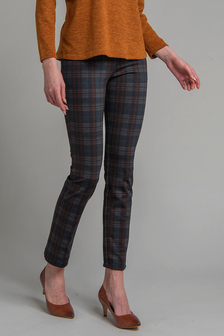 Pantalon Con Estampado De Cuadros