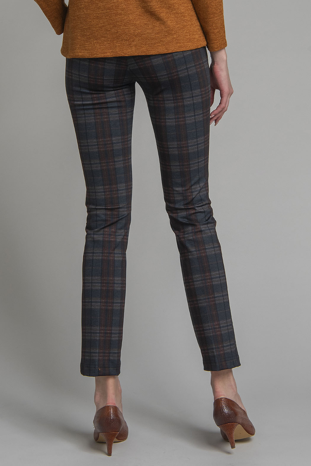 Pantalon Con Estampado De Cuadros