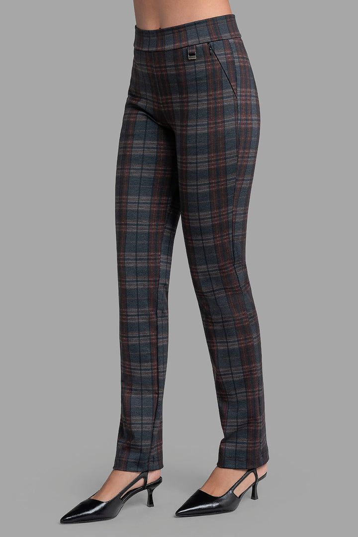 Pantalon Con Estampado De Cuadros