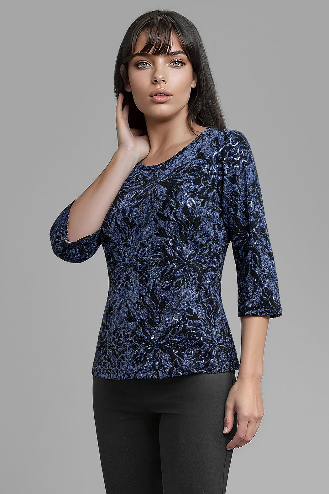 Blusa Con Estampado De Brillos
