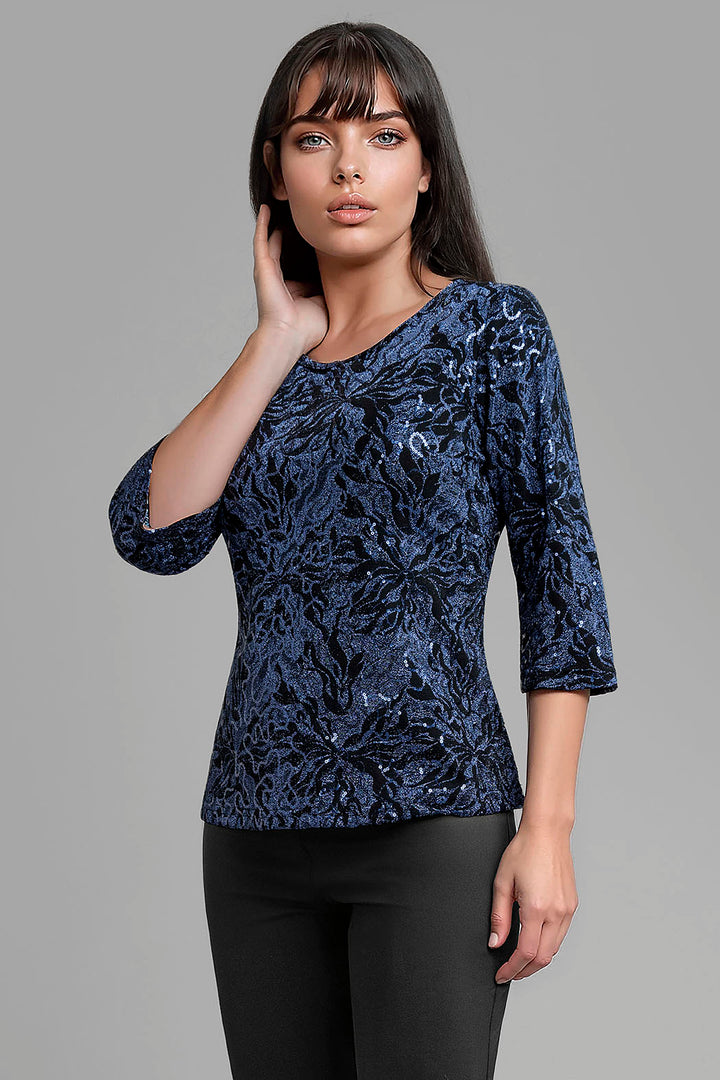 Blusa Con Estampado De Brillos
