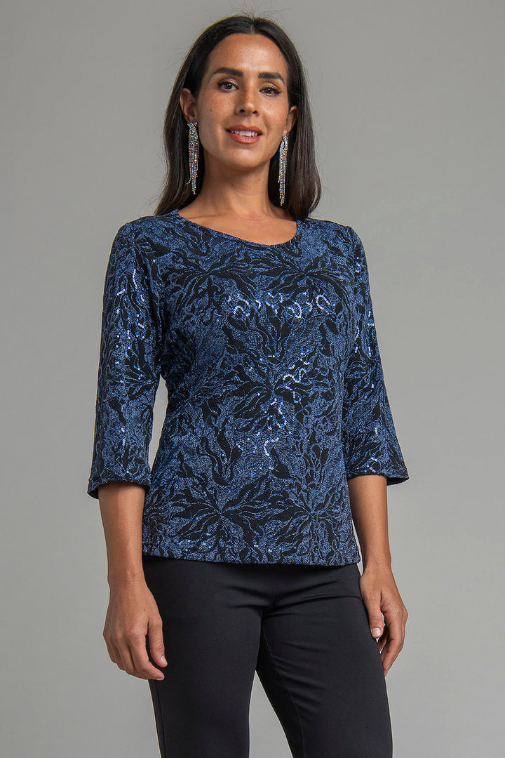 Blusa Con Estampado De Brillos