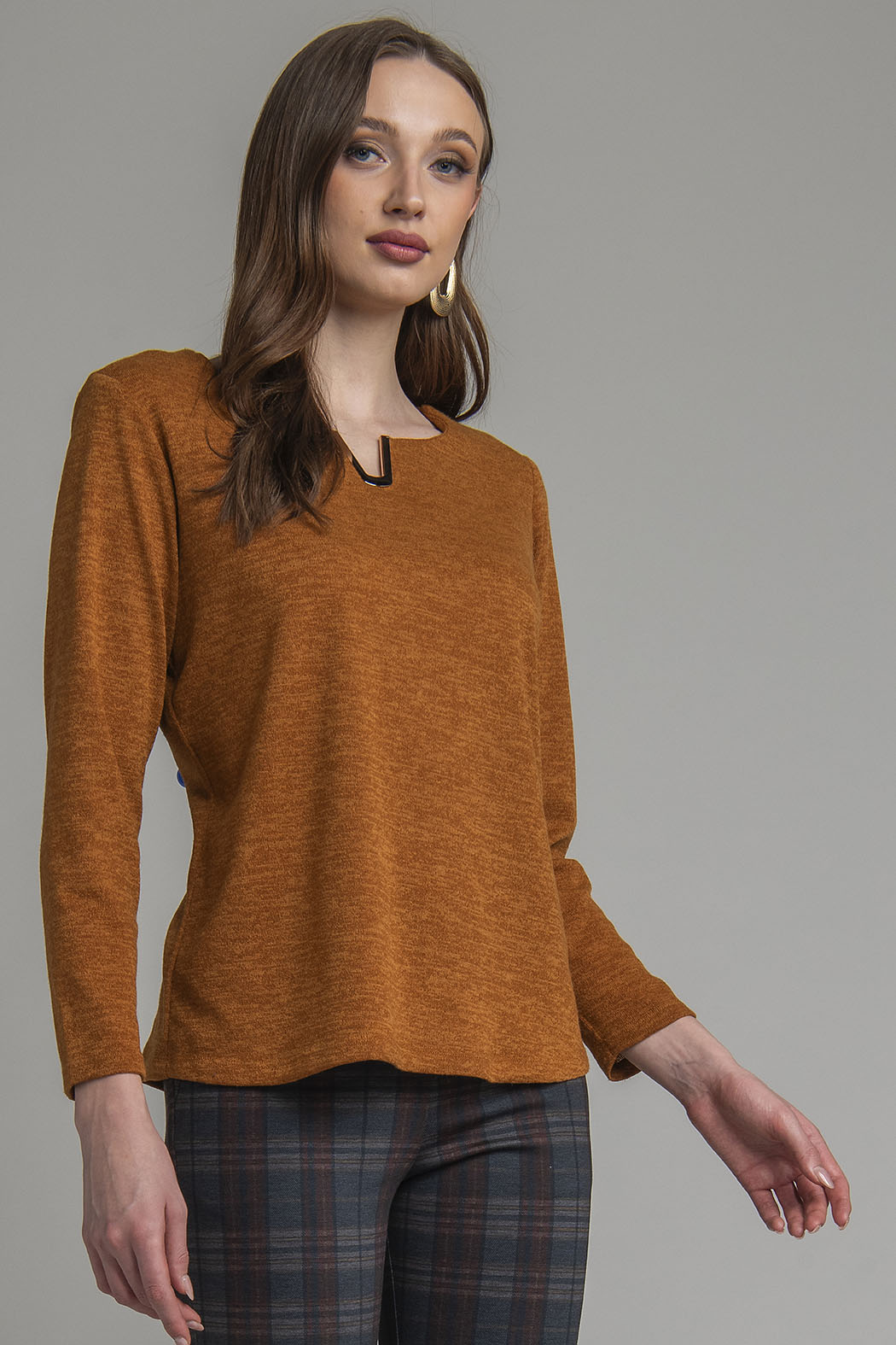 Blusa De Punto Con Hebilla