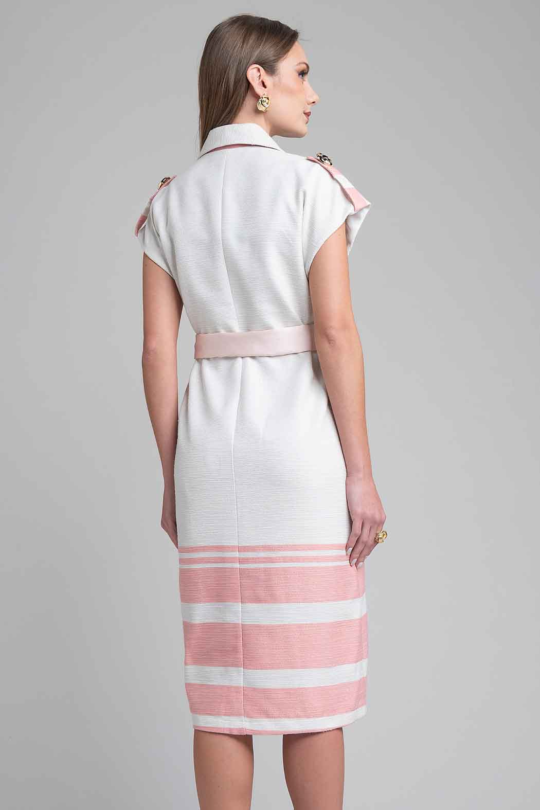 Vestido Camisero Con Manga Japonesa