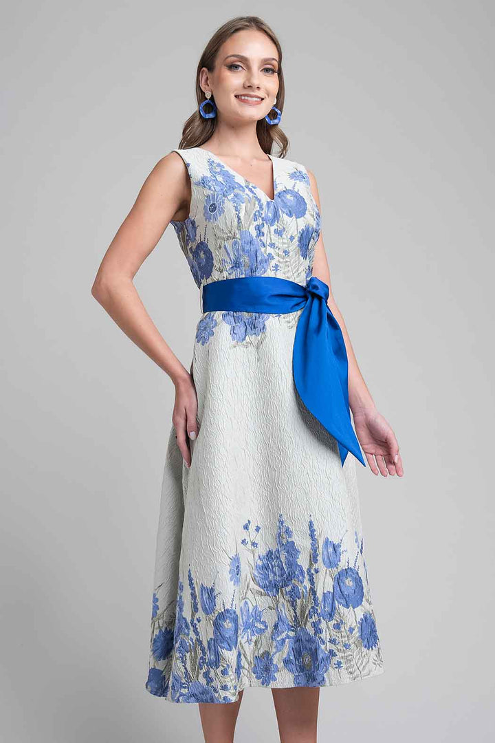Vestido Midi Con Estampado Floral