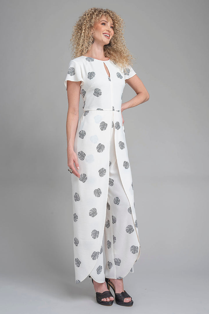 Jumpsuit Con Estampado De Hojas