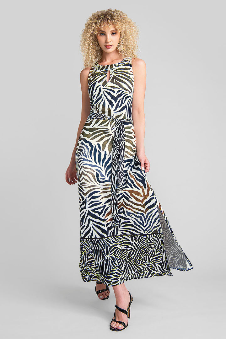 Vestido Tipo Halter Con Estampado De Animal Print