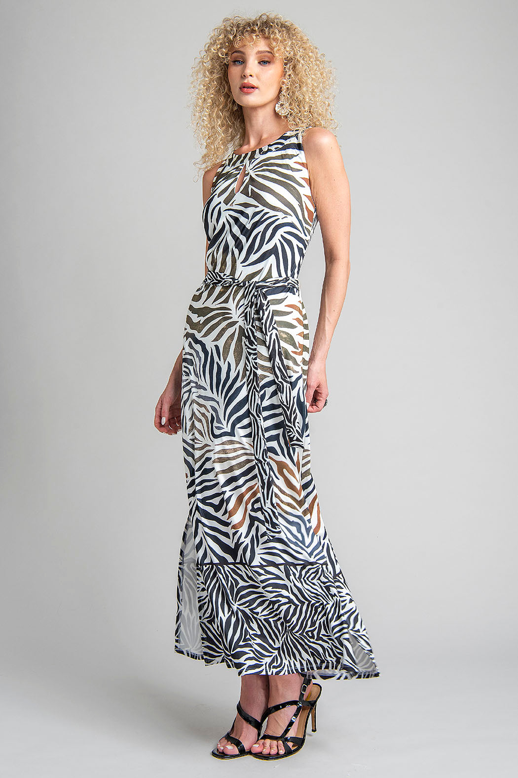 Vestido Tipo Halter Con Estampado De Animal Print